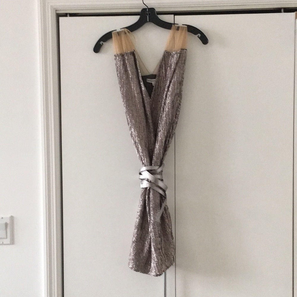 Kaufman Franco crystals sheath dress